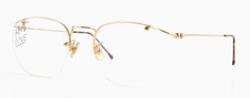 AERO LINE Vintage Bohrbrille 047 02730 Gold Glanz 90s Elegant Panto Rund Randlos