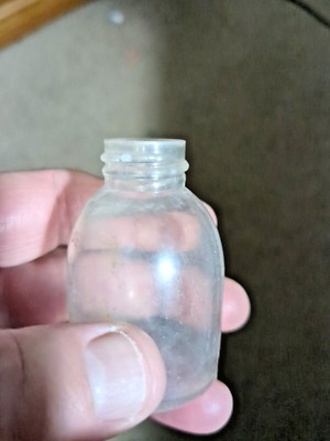 Vintage 2.5 in Bottle Clear Threaded Top | eBay