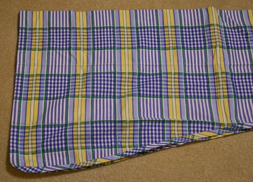 Waverly Valance Home Valley Plaid Lake Buckingham Blue Yellow Scalloped 79x18 - Picture 3 of 12