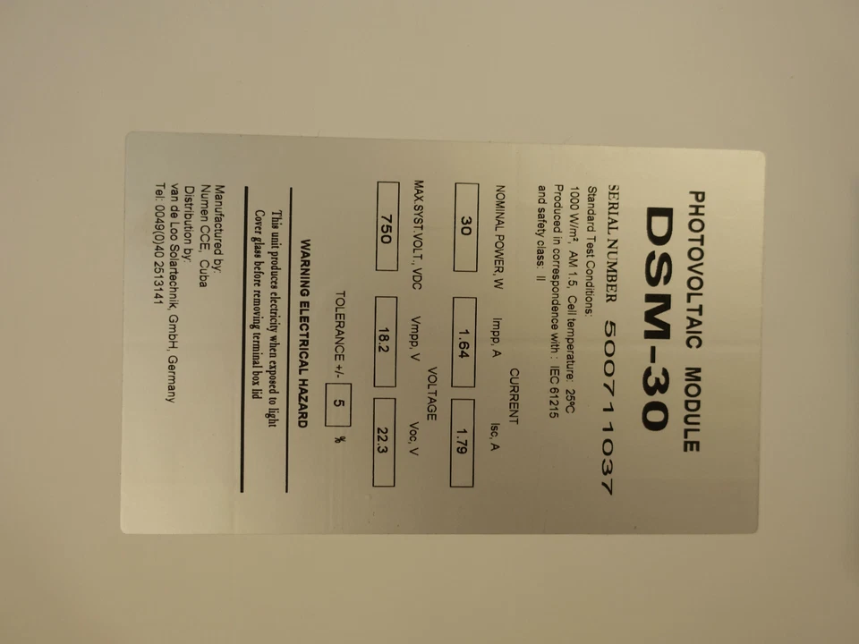 Solarmodul DSM-30 - Bild 3 von 3