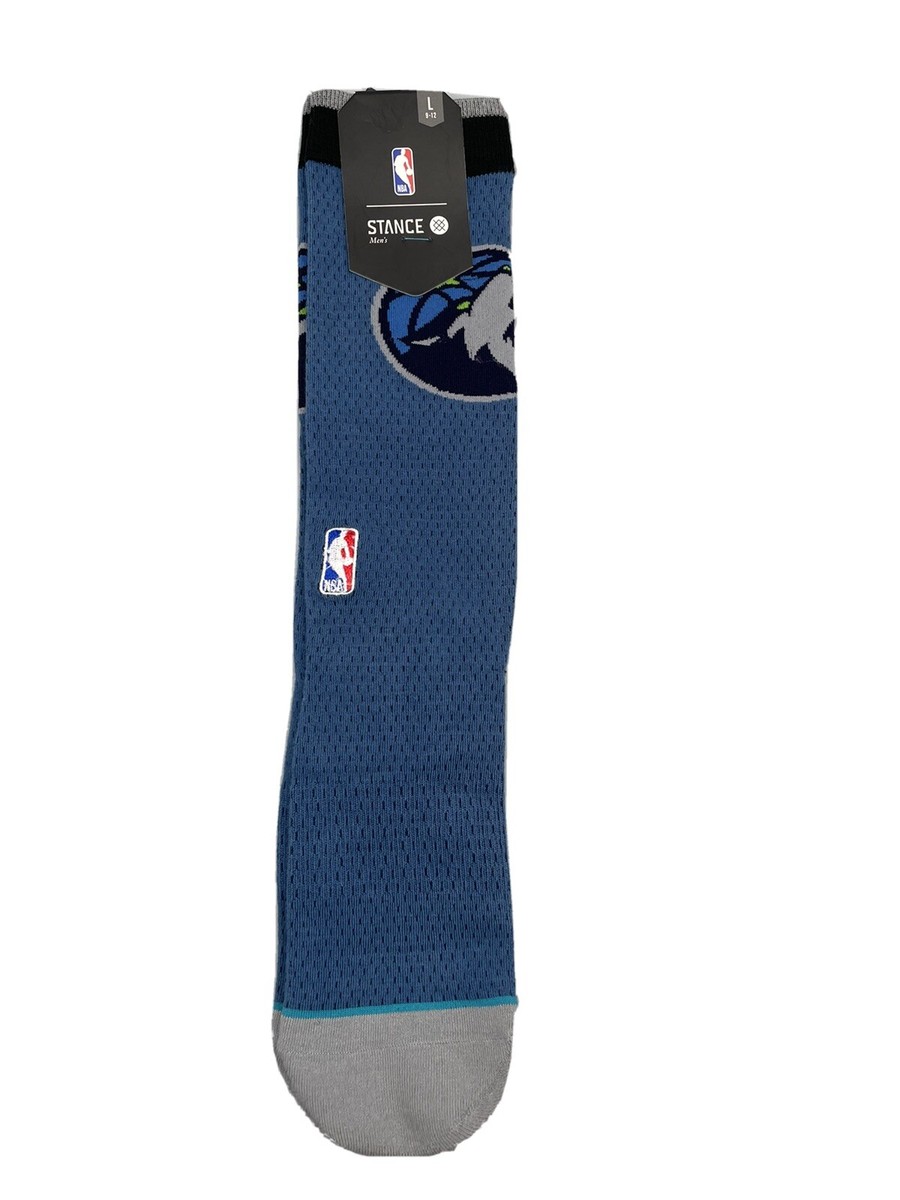 NEW NBA Minnesota Timberwolves Stance Jersey Blue Socks Large 9-12
