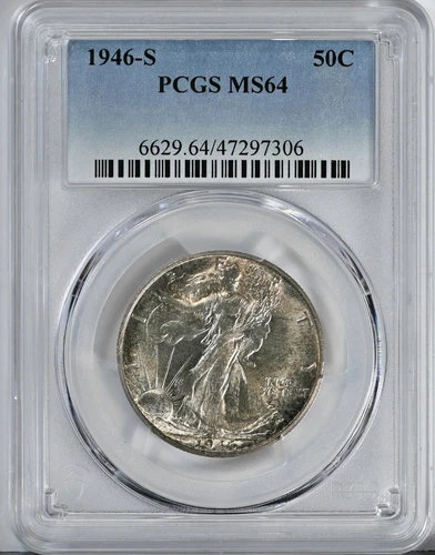1946-S 50C Walking Liberty Half Dollar Coin PCGS Graded MS64 6629