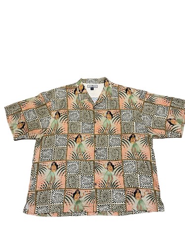 Tommy Bahama Hawaiian Shirt 100% Silk Hula Girl Men’s Size XXL Button Down - Picture 8 of 12