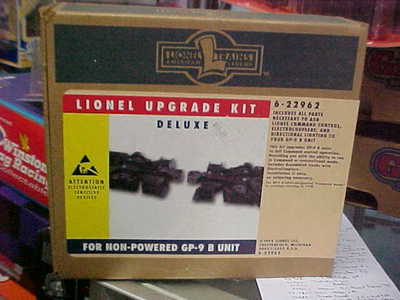 LIONEL,,,,# 22962----UP GRADE , DELUXE, GP-9--B UNIT, BLACK TRUCKS