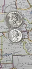 2 Coin Lot "Vintage Coin Estate Sale" Franklin .50c + Wash .25c = 1/2 Oz Silver