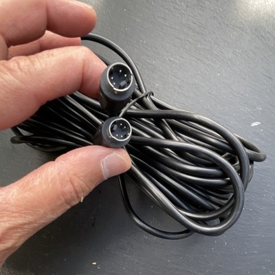 Mini-DIN 4-Pin Stecker auf Mini-DIN 4-Pin Stecker Kabel 1:1 10 m Schwarz