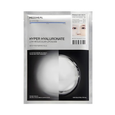 MEDIHEAL Hyper Hyaluronate Mask Dry Dull Skin Revives Smooth (4-pack) NEW
