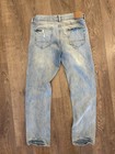 Aéropostale Men's Slim Fit Light Blue Distressed Stretch Denim Jeans Button Zip — photo 2