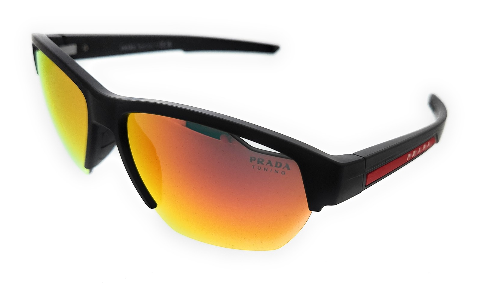 Солнцезащитные очки Prada Linea Rossa 0PS 03YS 1BO04U матово-черные прямоугольной формы 35890₽