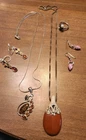 Vintage Jewelry Lot  Sterling Silver  - Necklaces - Earrings - Ring