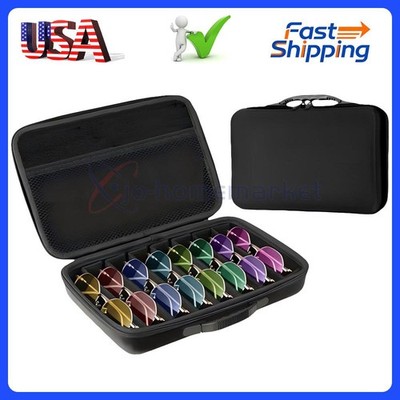 8 Adjustable Slots Travel Eyeglasses Storage Bag Sunglasses Organizer Case New