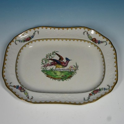 Copeland Late Spode - Vienna Bird Center Rectangular Serving Platter - 12¾ inch