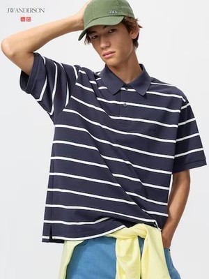 UNIQLO JW ANDERSON DRY Pique Striped Polo Shirt S-4XL Wide Stripe