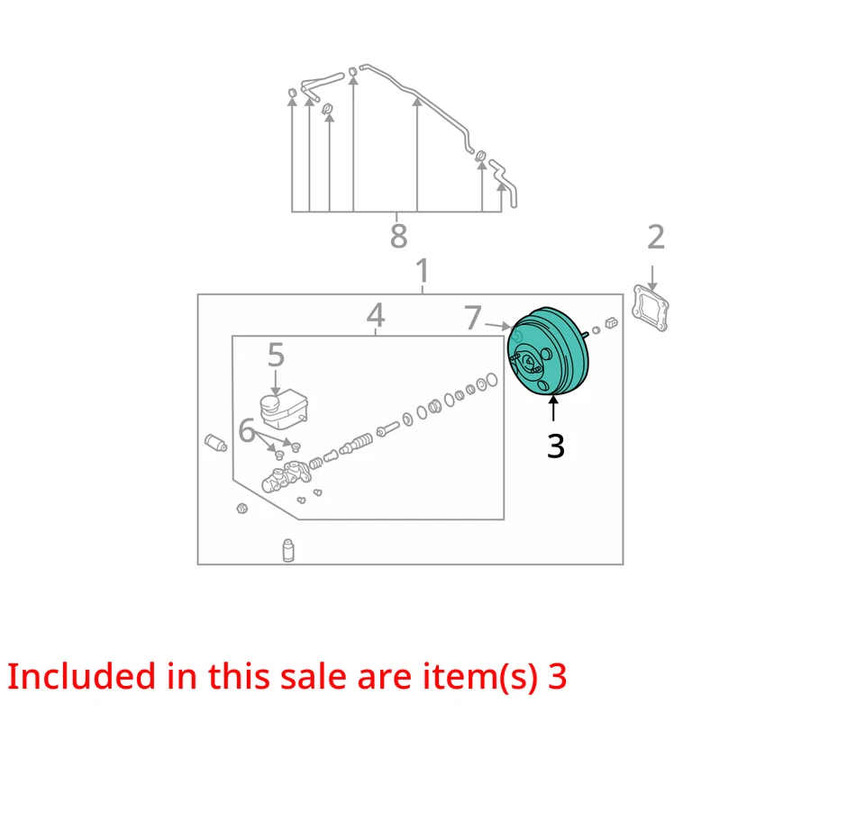 Kia Sorento 2005 potenciador de freno OEM 179 k millas - LKQ342716788 Foto 4 de 4