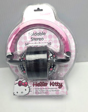 Sanrio Sakar 2009 Hello Kitty Foldable Stereo Headphones Foldable Vintage