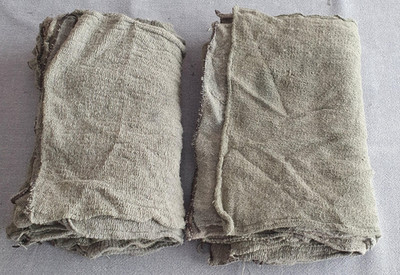 100% Cotton Auto Mechanic Workshop Shop Towels - 10''x 12'' Grey Rags (20 pack)