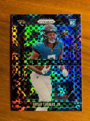 2024 Panini Prizm Brian Thomas Jr Prizmatic Purple Power /49 RC #19 Jaguars