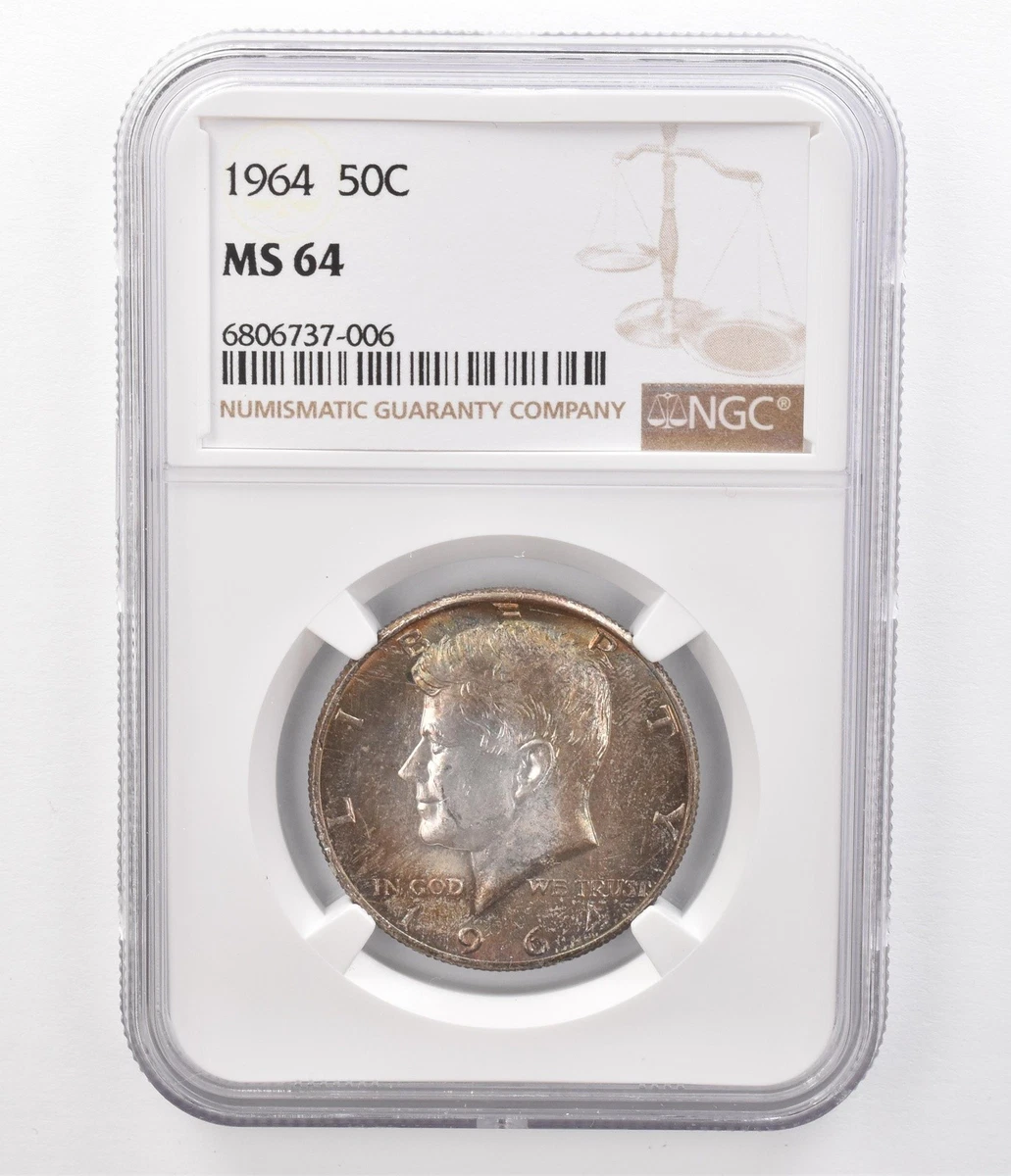 NGC Grade MS 64 1964 Kennedy US Half Dollars (1964-Now) for sale