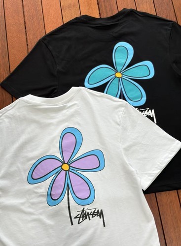 Stussy T Shirt Unisex Short Sleeves Black & White Optional 100% Cotton Size S-XL - Picture 7 of 46