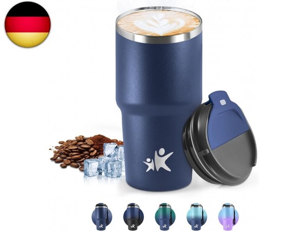 Honeyholly Thermobecher 600 Ml, Wiederverwendbar, Edelstahl Kaffeebecher-To-Go-image