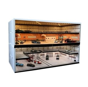 ☆ 1/64 Garage Item A New Assemble Diorama 1:64 LED Lighting Garage Model Car