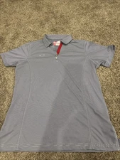 Chick Fil A Team Uniform Polo Shirt Women's Large Blue Short Sleeve Employee