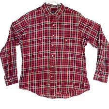 Vintage Gantella Wool Blend Preppy Single Stitch Button Up By Gant Shirt Mens L 
