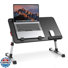 Laptop Desk Table, SAIJI Adjustable Laptop Stand, Portable Lap Desks with Fol