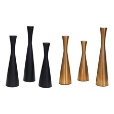 3 Piece Luxurious Taper Candlestick Holders Dining Party Centerpieces Decors