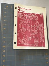Jeep Dealer Parts Price And Dealership List Catalog Oem W1164 April 1978 Sl