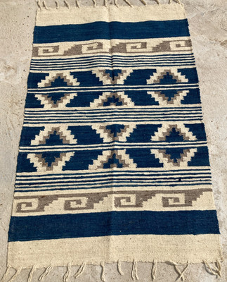 Vintage Handarbeit traditionell schöner Kelim Boden Teppich Carpet 138x86 cm