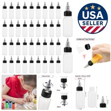 Lightweight 1oz Dispensing Bottles, 40 Pack, Durable HDPE with Leak-Proof Design