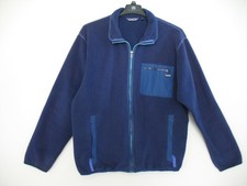 Vintage 90s Patagonia Sz L Navy Deep Pile Fleece Jacket Made in USA Excellent