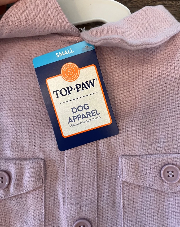 Верхняя лапа размер маленький Doggy Spring пальто Shacket новый с Ярлыками лаванда - Изображение 3 из 4