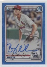 2020 Bowman Chrome Prospect Blue Refractor 47/150 Brady Whalen #CPA-BW Auto 1cc7