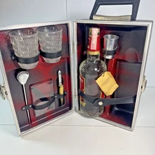 The Original TRAV-L-BAR by EVER-WEAR 1970's Portable Bar Set Hard Case