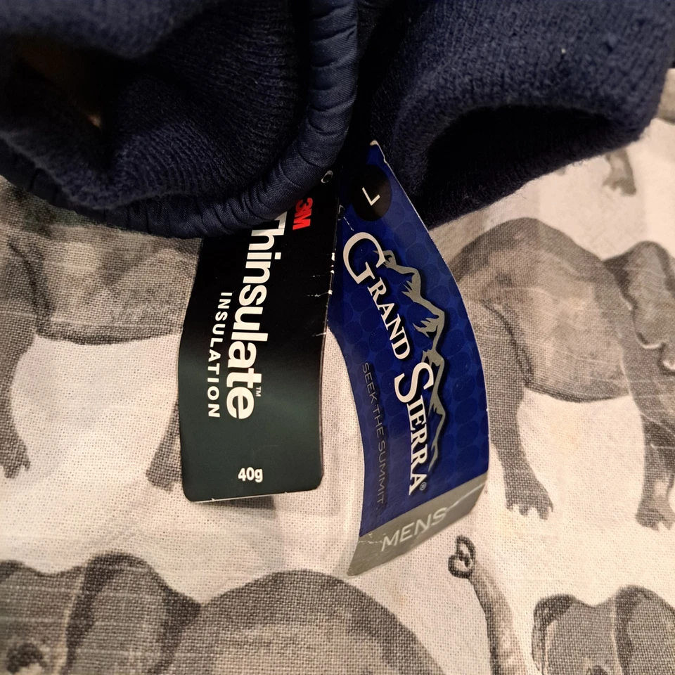 Guantes de invierno grandes aislados 3M AZUL MARINO PARA HOMBRES Grand Sierra nuevos con etiqueta Foto 3 de 4