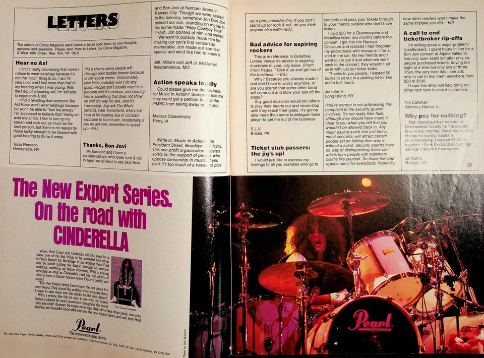 Circus Magazine Oct 1989 20th Anniversary White Lion G N R, Bon Jovi Skid Row - Image 3 of 4