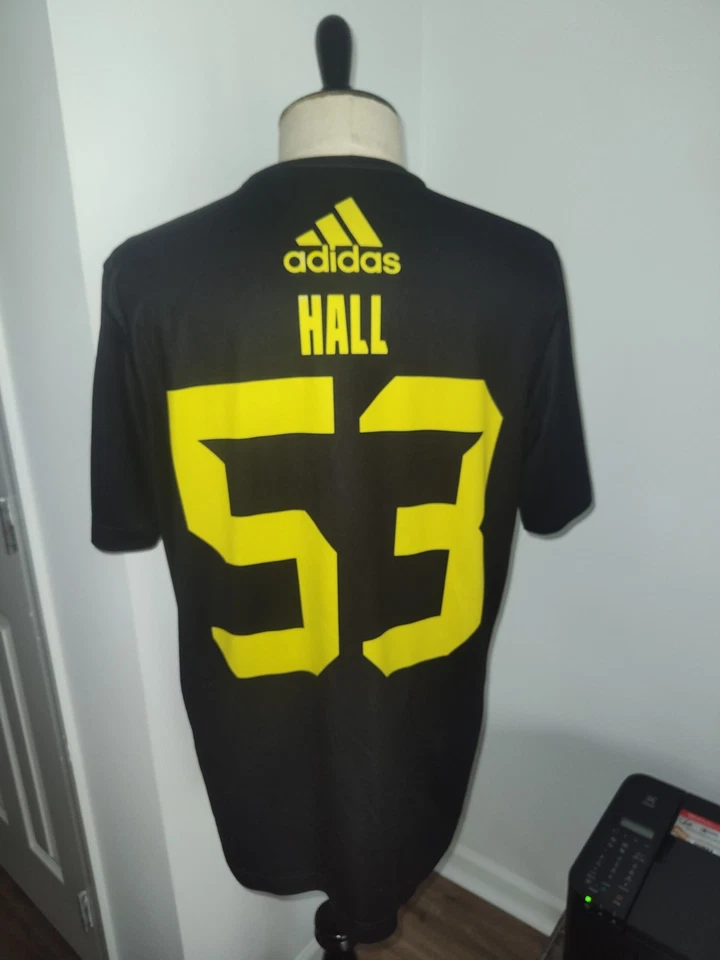 Men's adidas US Army All American Bowl Football Jersey Style T-shirt #53 Hall - Image 4 of 4