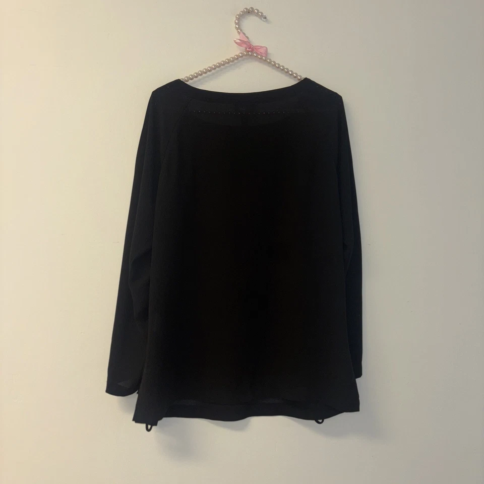 Camisa Greylin Transparente Top Talla M Manga Larga Blusa Caprichosa Gótica Grunge Hada Foto 4 de 4