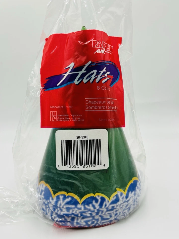 Mighty Morphin Power Rangers Classic Saban Birthday Party Hats 8 Pack - RARE NOS - Image 3 of 4