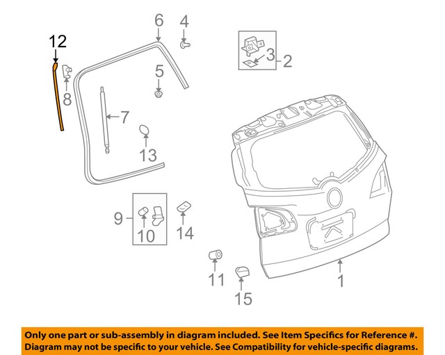 Chevrolet GM OEM 0916 Traverse Liftgate TailgateSeal Strip Right