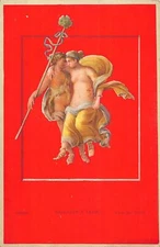 A010 Italy Baccante E Satiro de Pompei Casa dei Vettii pair fresco postcard
