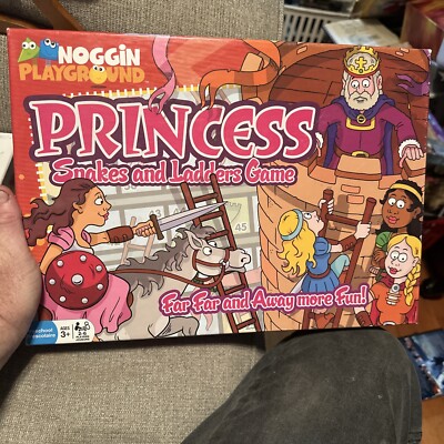 New - Noggin Playground Princess Snakes and Ladders Game - Ages 3+ | 2-6 players