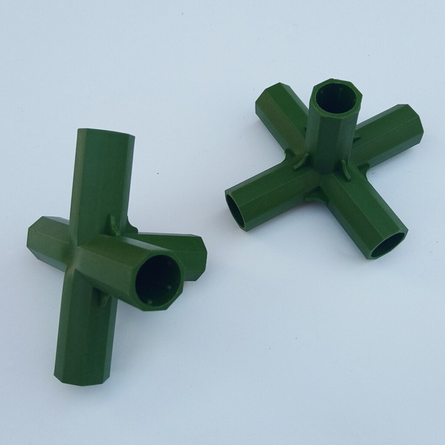 2pcs Plastic Greenhouse Joints PVC Building Fittings Frame Connectors
