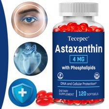 Astaxanthin Supplement 84 Mg With Phospholipid Eye Heart Immune Health 120 Pill