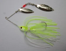 ELITE SPINNERBAIT 1/8oz  COLOR: CHARTREUSE & WHITE with SILVER GLITTER