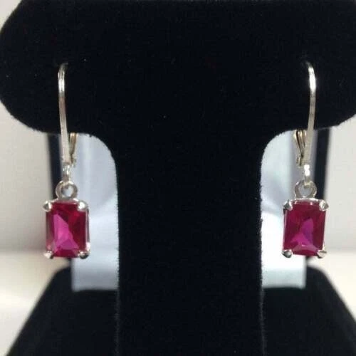 Certified ruby earrings sale