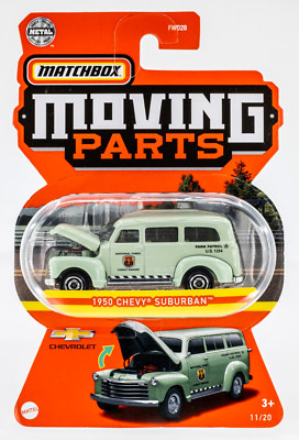2021 Matchbox Moving Parts #11 1950 Chevy Suburban GREEN | NATIONAL PARKS | FSC