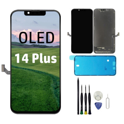For iPhone 14 Plus LCD Display Touch Screen OLED Digitizer Frame Replacement USA